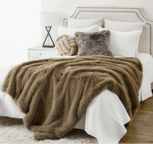 Fluffy Faux Fur Throw