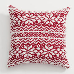 Christmas Snowflake Square Decorative Pillow Cover