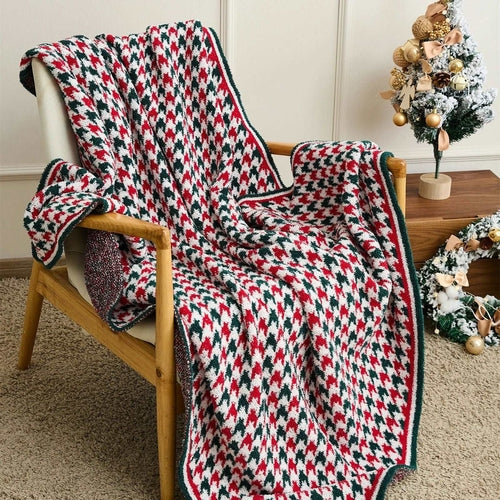 Houndstooth Plaid Blanket