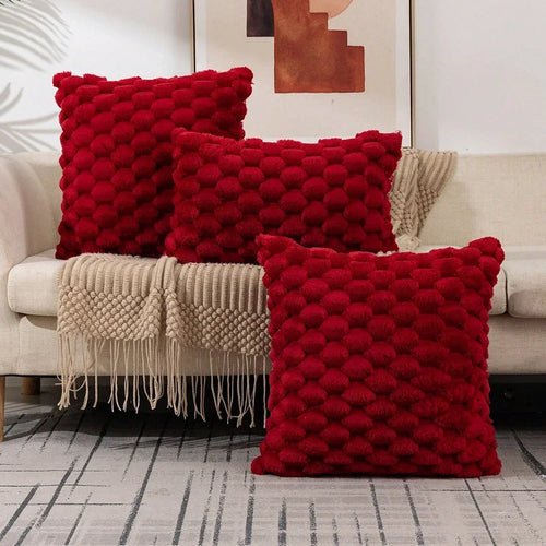 Pineapple Grid Turtle Pattern 3D Soft Cushion Cover (no filling)