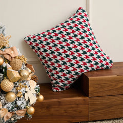 Houndstooth Christmas Cushion Cover