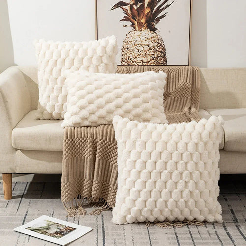 Pineapple Grid Turtle Pattern 3D Soft Cushion Cover (no filling)