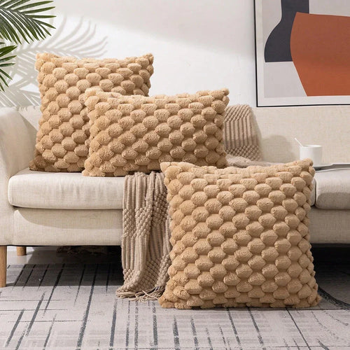 Pineapple Grid Turtle Pattern 3D Soft Cushion Cover (no filling)