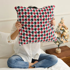 Houndstooth Christmas Cushion Cover