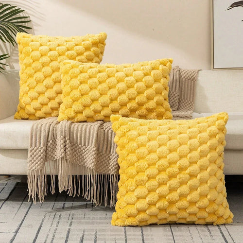 Pineapple Grid Turtle Pattern 3D Soft Cushion Cover (no filling)