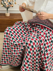 Houndstooth Plaid Blanket