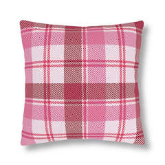 Decorative Indoor/outdoor Pillow - Pink and White Plaid