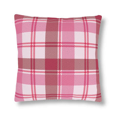 Decorative Indoor/outdoor Pillow - Pink and White Plaid